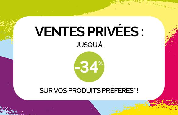 Ventes Privées : profitez jusqu'à -34% sur une sélection de produits !